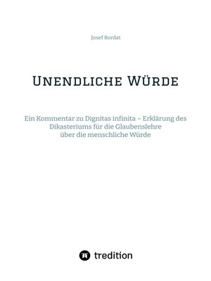 cover image of Unendliche Würde